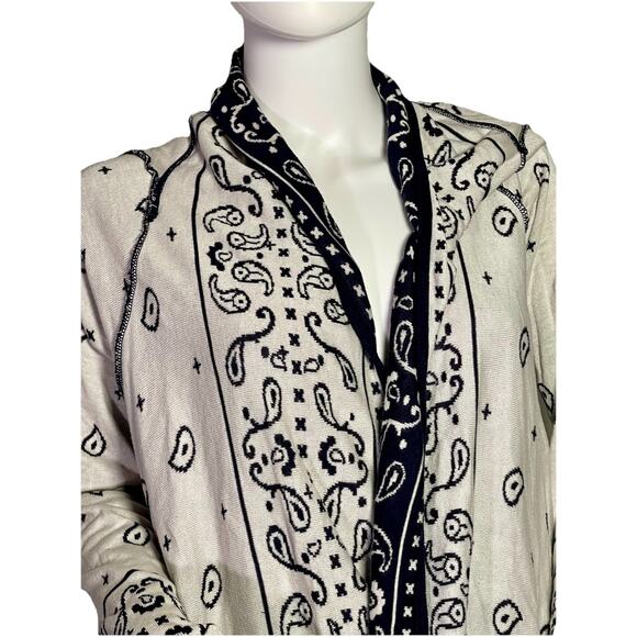 H&M Reversible Open Navy and White Cardigan - Picture 7 of 7